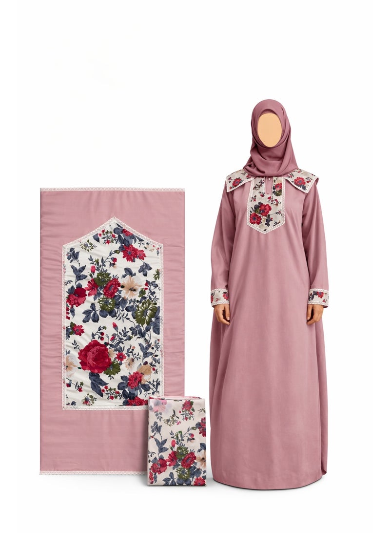 طقم سجادة مع شرشف صلاة للنساء